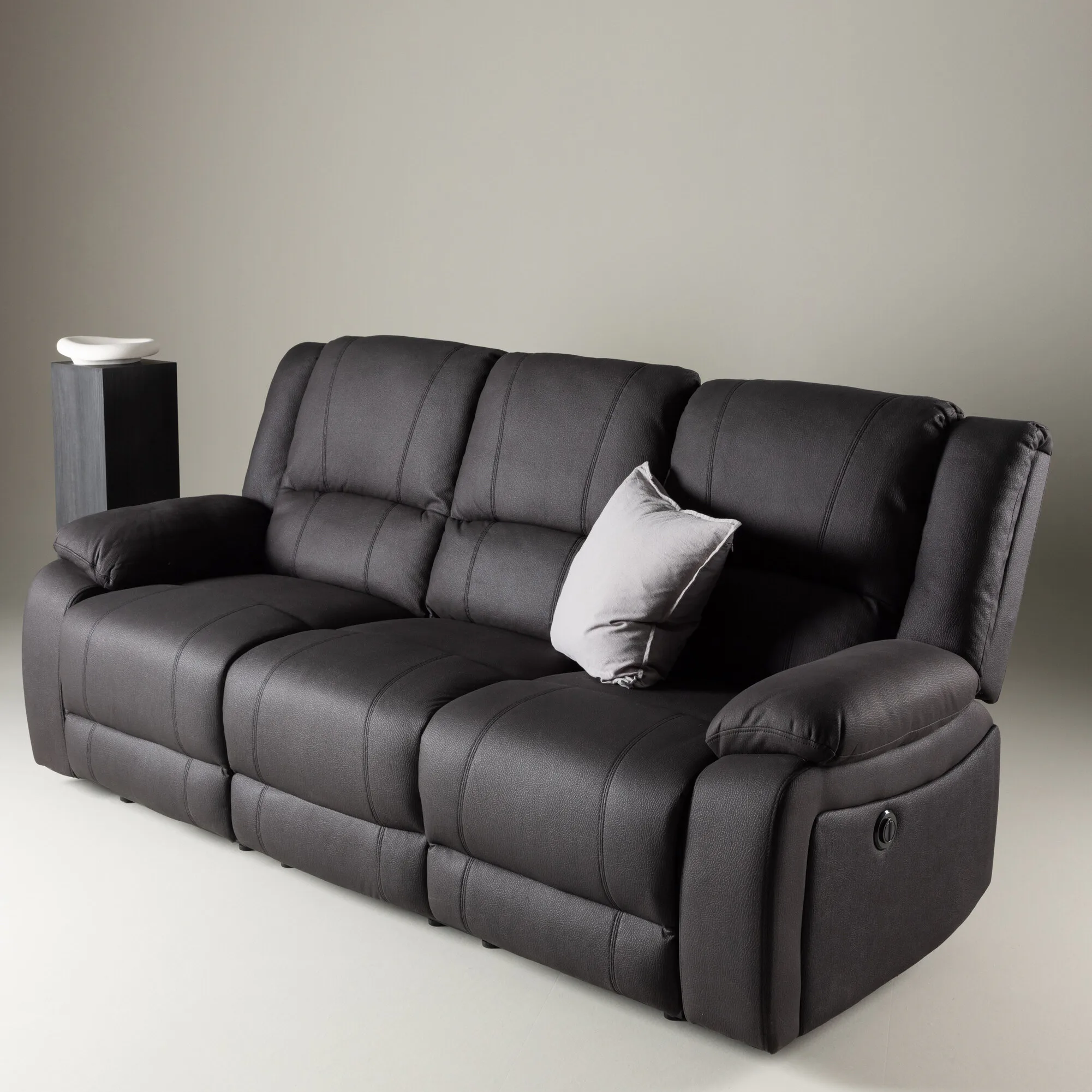 Soffa Venture Home Singapore Svart 3-Sits Reclinersoffa i Polyester