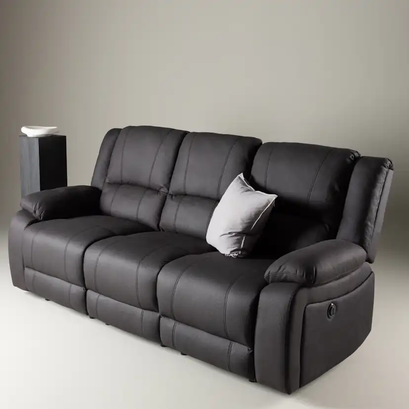 Soffa Venture Home Singapore Svart 3-Sits Reclinersoffa i Polyester