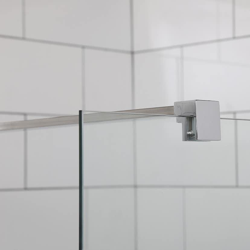 Duschhörn Bathlife Mångsidig Rak Vägg + Rak Dörr Delvis Frostat Glas