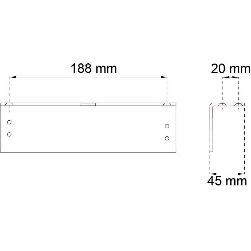 Vinkelkonsol Habo 400 Svart