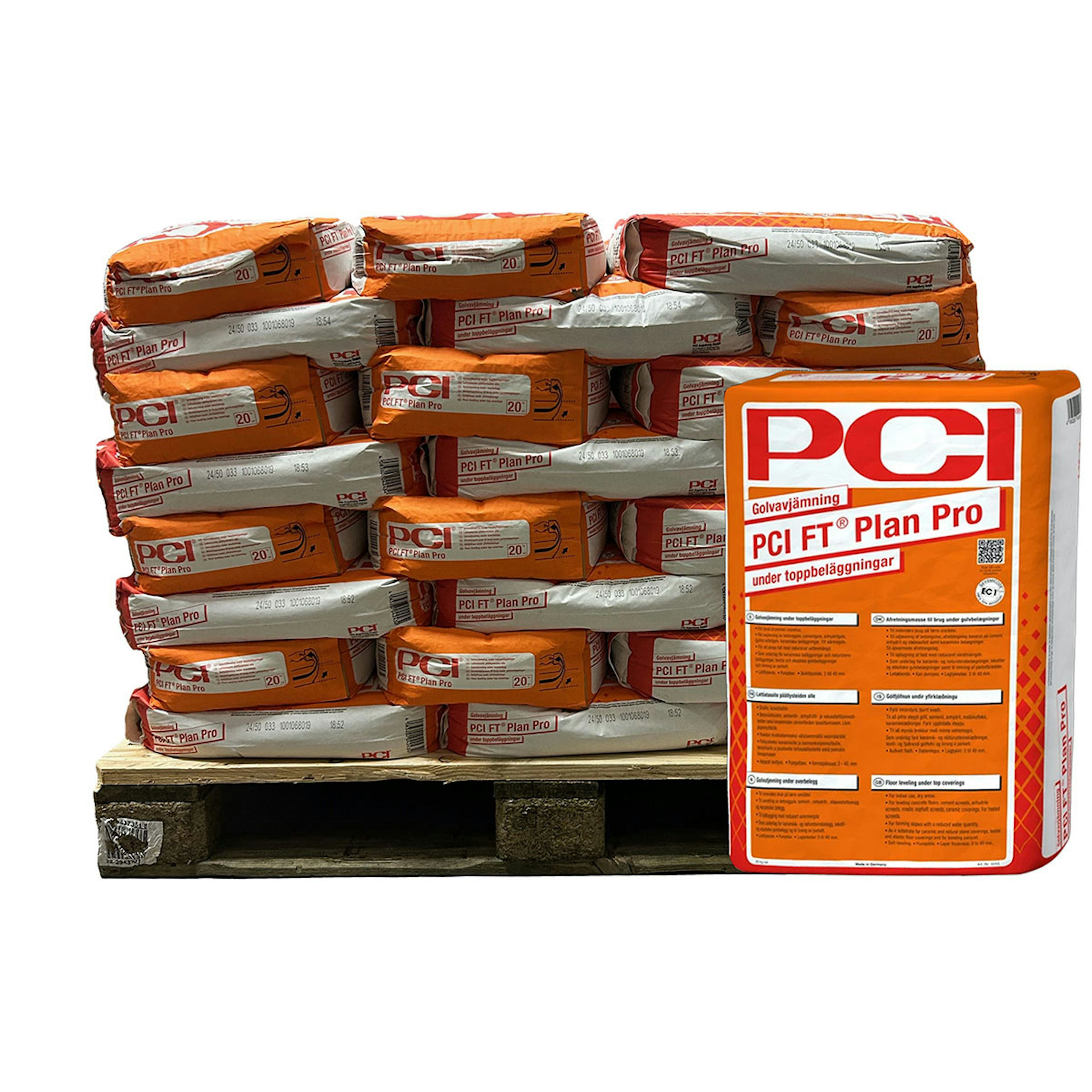 Golvspackel PCI Plan Pro FT Pall 48 st/20 kg