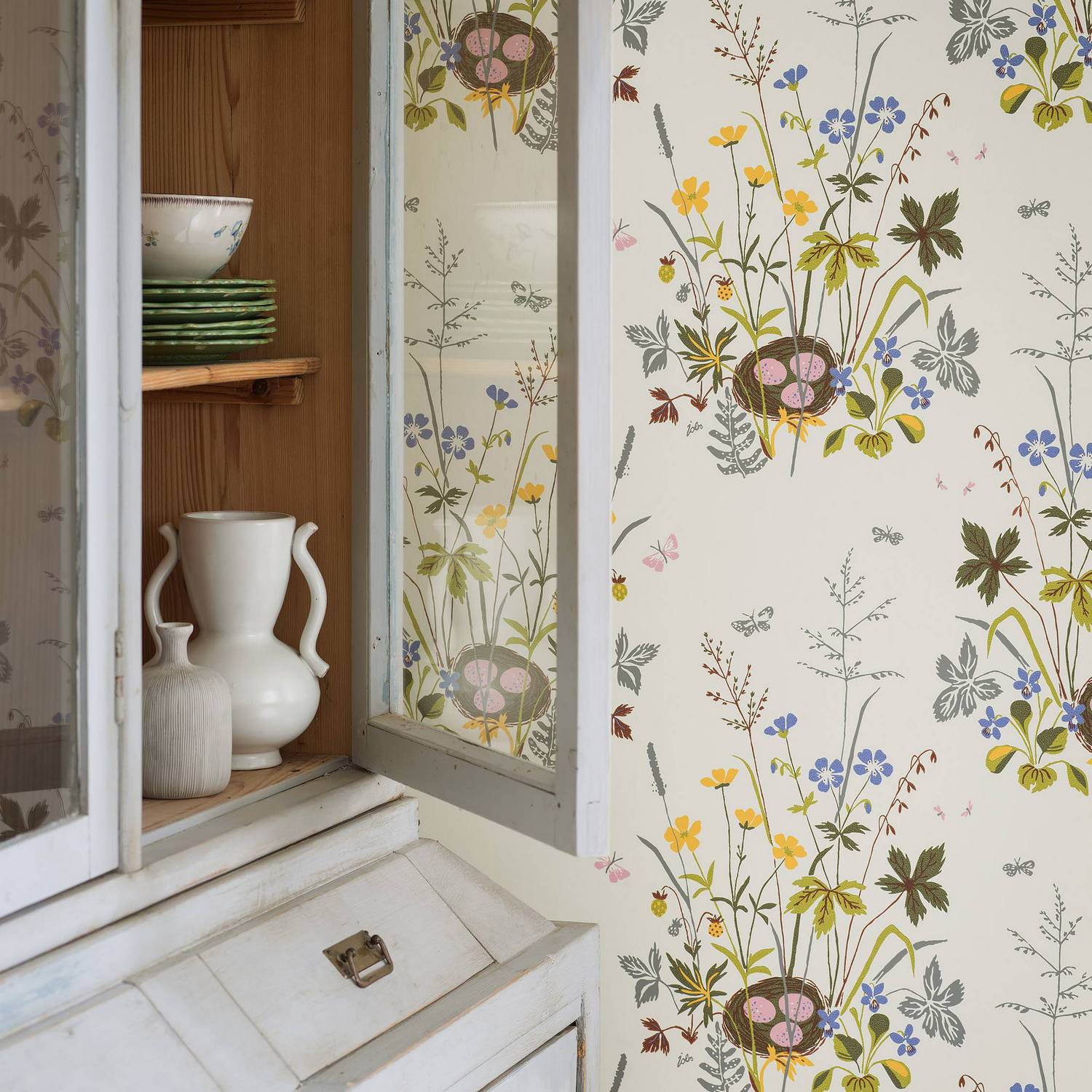 Tapet Boråstapeter Lisbet Jobs Fågelbo 1961