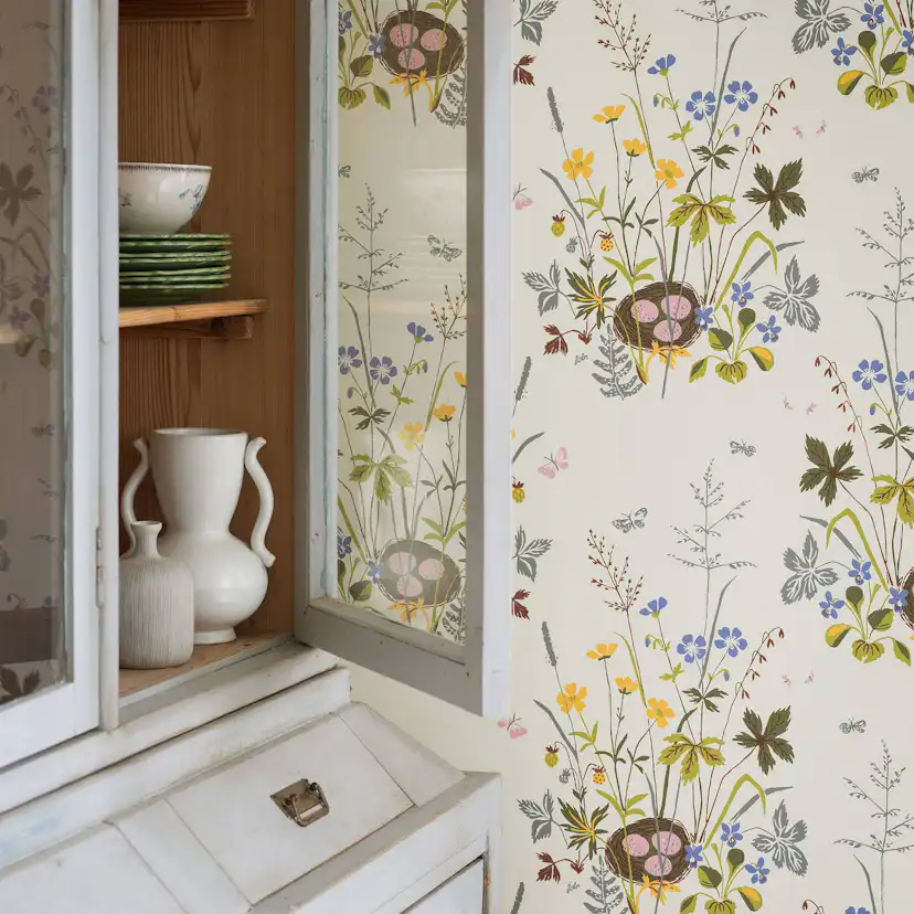 Tapet Boråstapeter Lisbet Jobs Fågelbo 1961