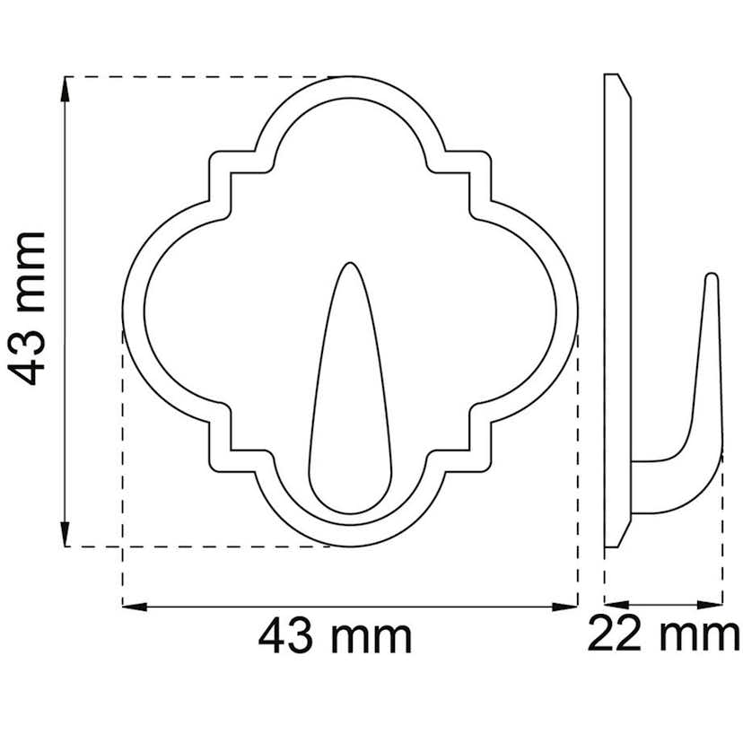 Krok Habo 2073 Vit Självhäftande