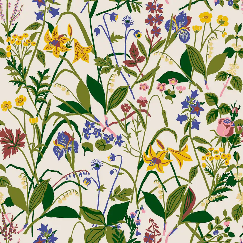 Tapet Boråstapeter Gocken Jobs Ros och Lilja 1962