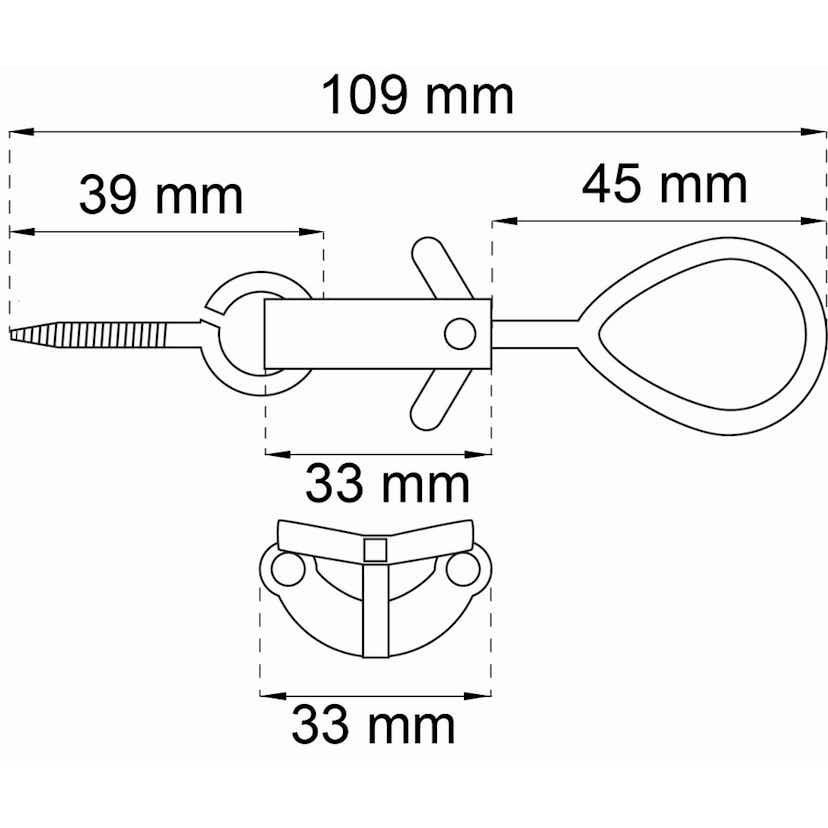 Fönsterlås Habo 280 Vit