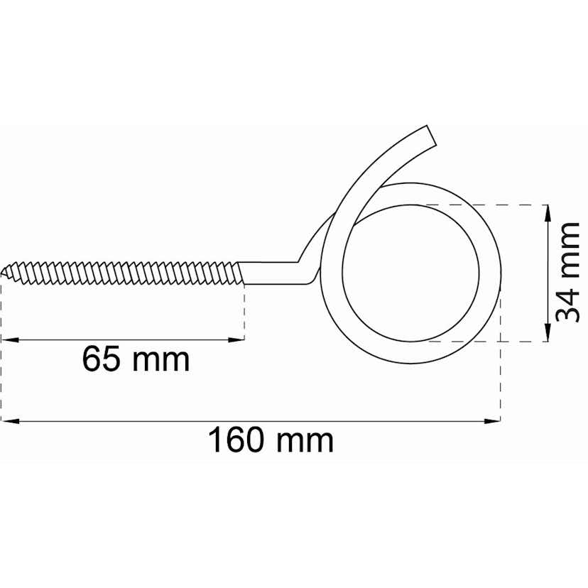 Trapetskrok Habo 160mm