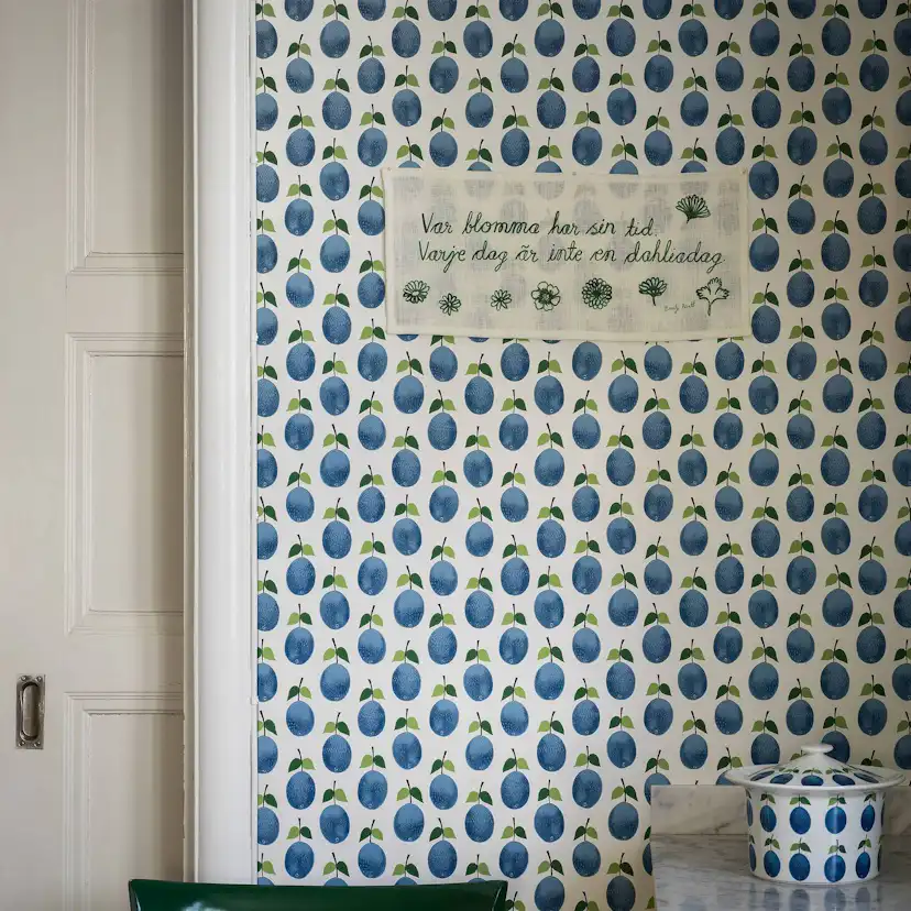 Tapet Boråstapeter Stig Lindberg Prunus 1974