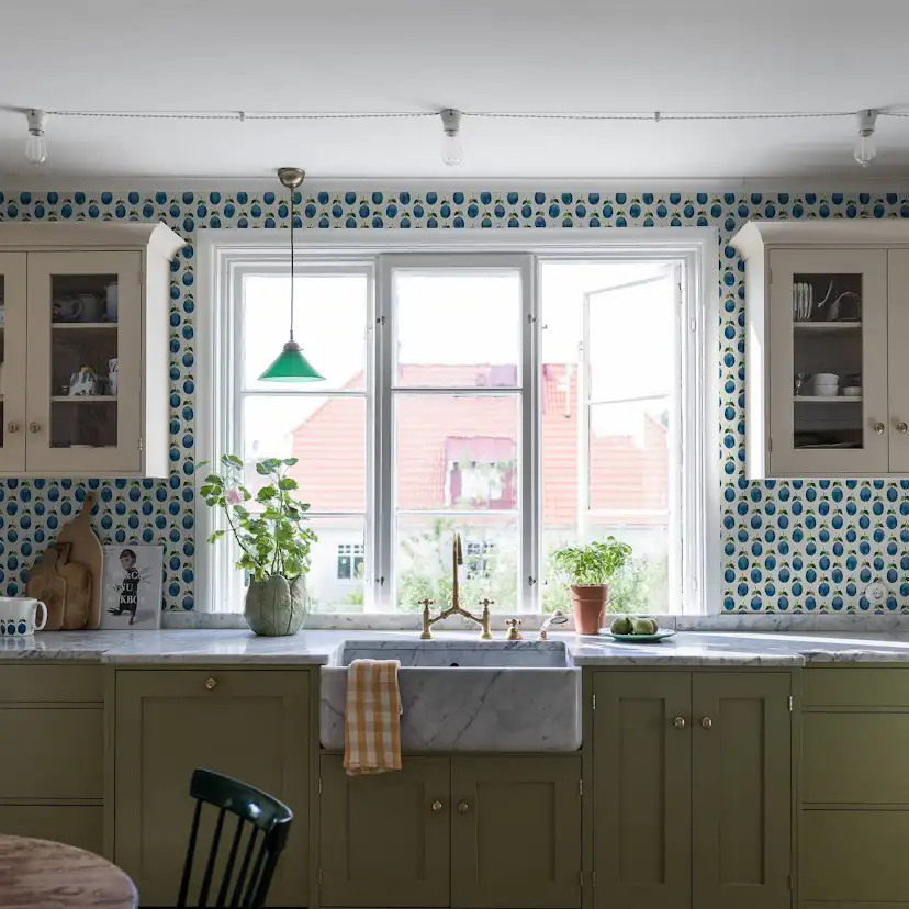 Tapet Boråstapeter Stig Lindberg Prunus 1974