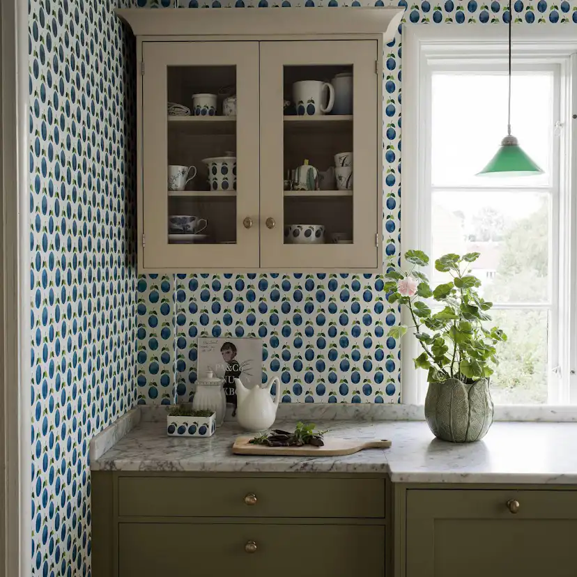 Tapet Boråstapeter Stig Lindberg Prunus 1974