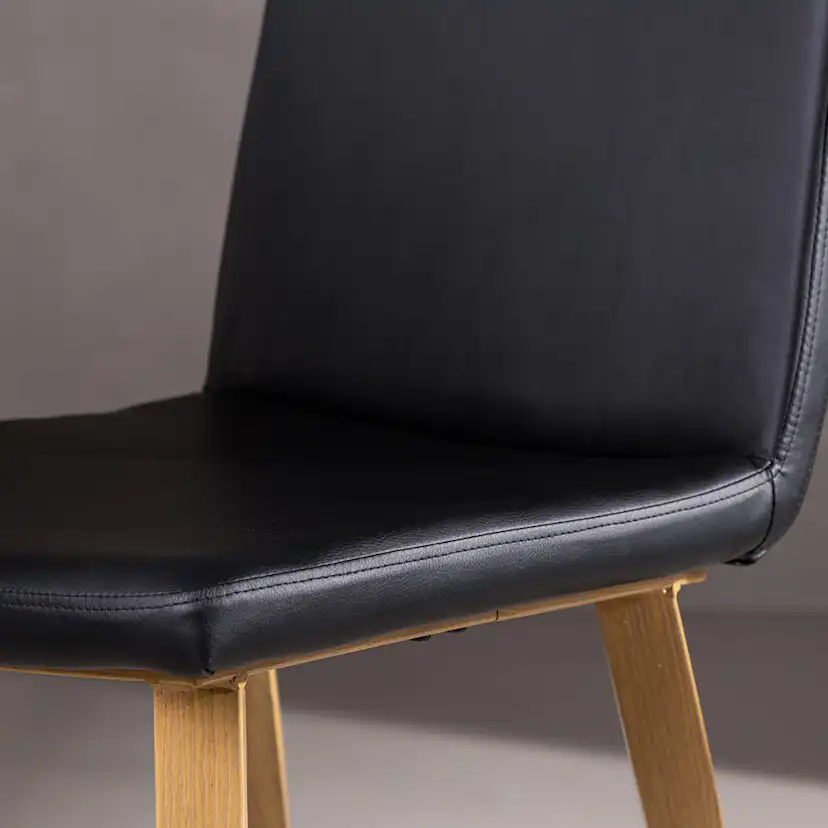 Matstol Venture Home Today Svart Stol i Konstläder 2 st