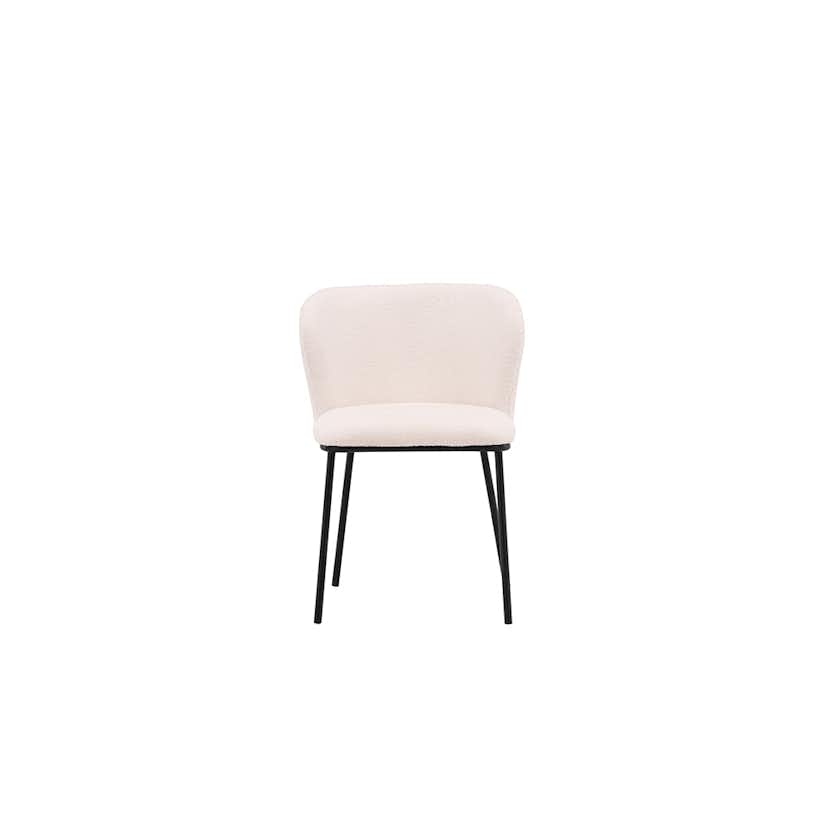 Matstol Venture Home Edina Vit Stol i Boucle 2 st