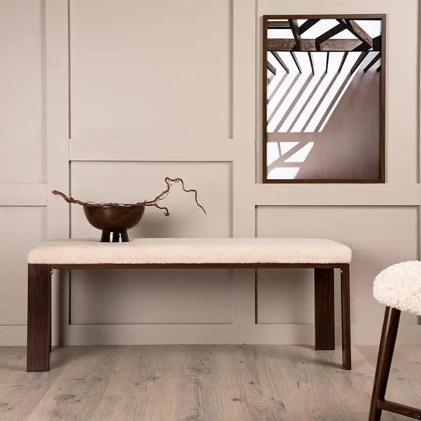 Sittbänk Venture Home Chester Off White Rektangulär Bänk 120cm