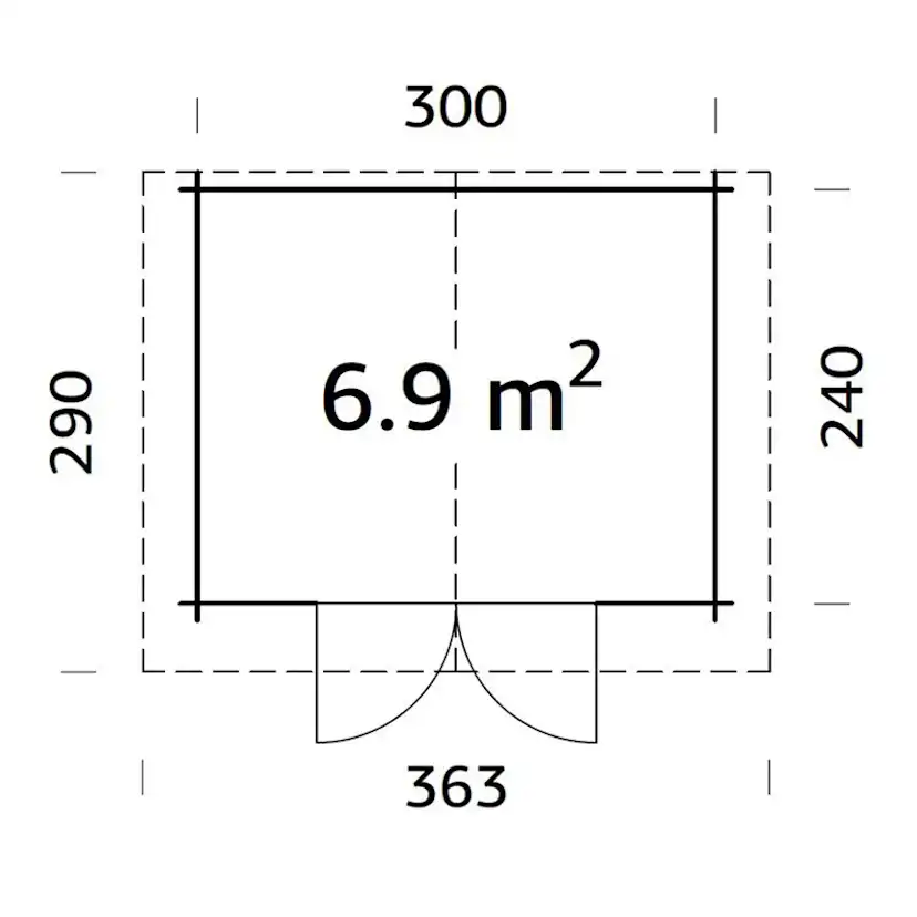 Stuga Palmako Vivian 6,9 m2