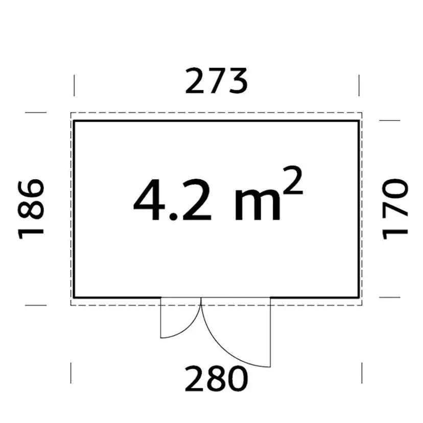 Förråd Palmako Leif 4,2 m2
