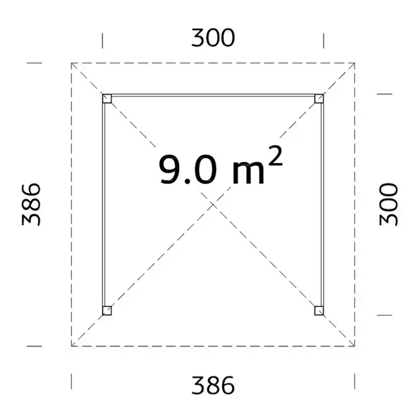 Paviljong Palmako Betty 9,0 m2
