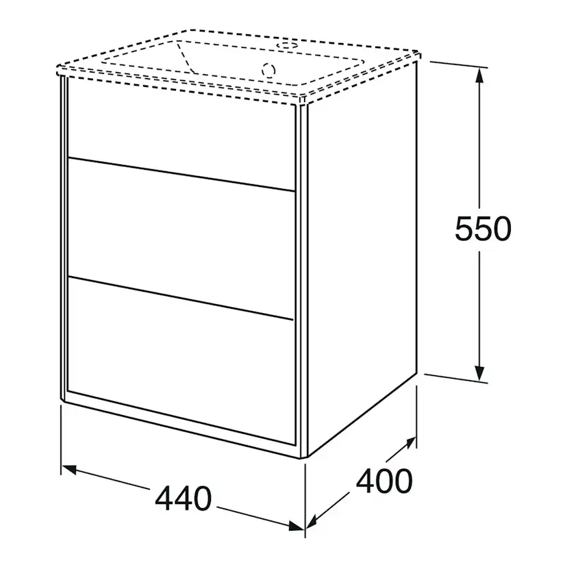 Tvättställsskåp & Kommod Gustavsberg Graphic 45 cm Elegant Badrumsmöbel