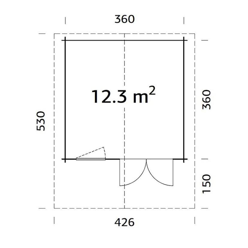 Stuga Palmako Sally 12,3 m2
