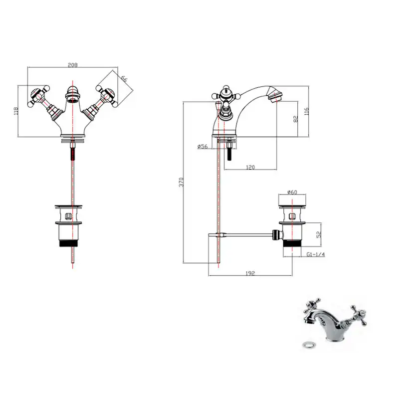 Tvättställsblandare Imperial Lichfield