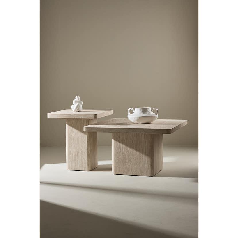 Soffbord Venture Home Qvart Set 80x80x46 cm & 50x50x56 cm