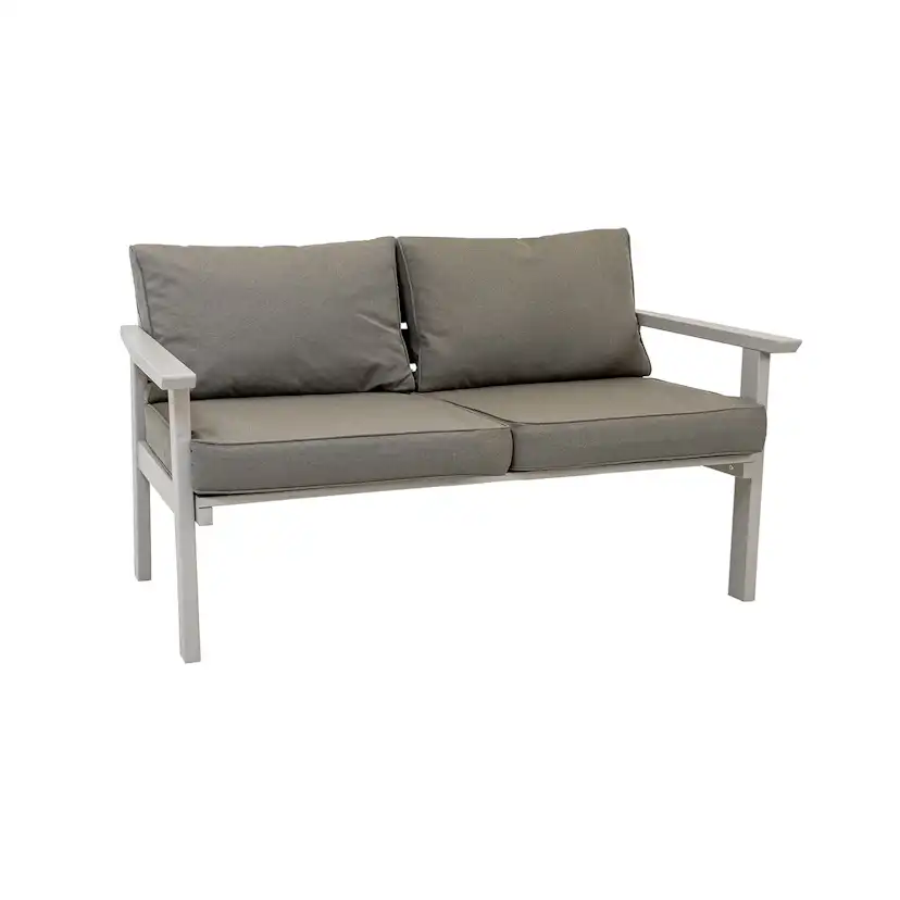 Loungesoffa Utomhus Eden Wood Ransvik 2-sits inkl Dynor Greige Svensk Norrlandsfuru FSC