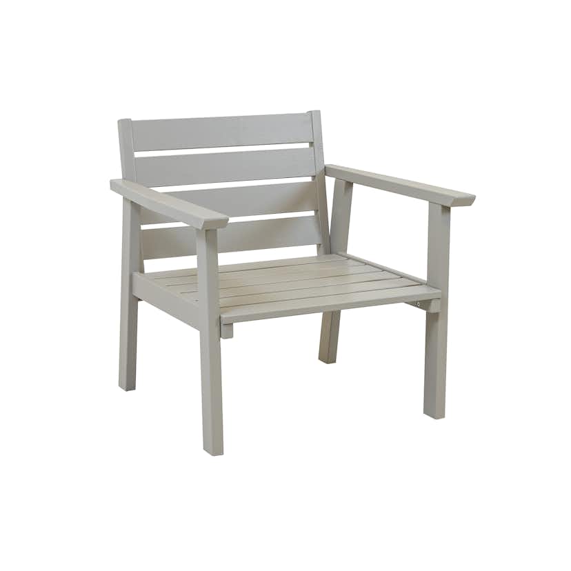 Träfåtölj ute Eden Wood Ransvik inkl Dynor Greige