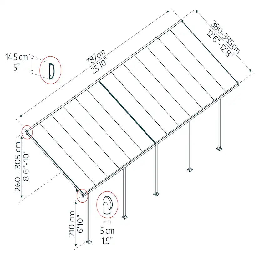 Terrasstak Canopia By Palram Feria 4 x 7,87
