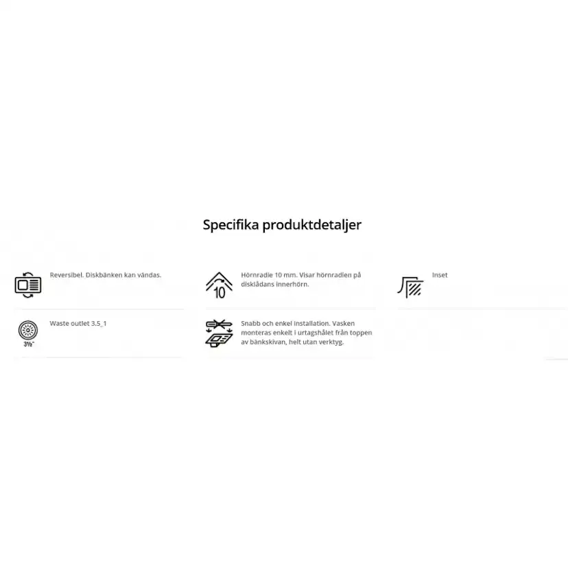 Diskho Franke Sirius S2D 621-116 - Stöttåligt & Värmemtåligt Material