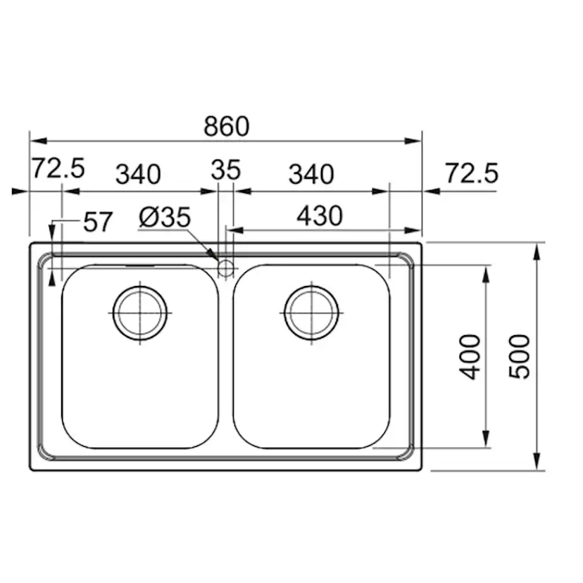 Diskho Franke Rapid RPX 620 Rostfritt Stål