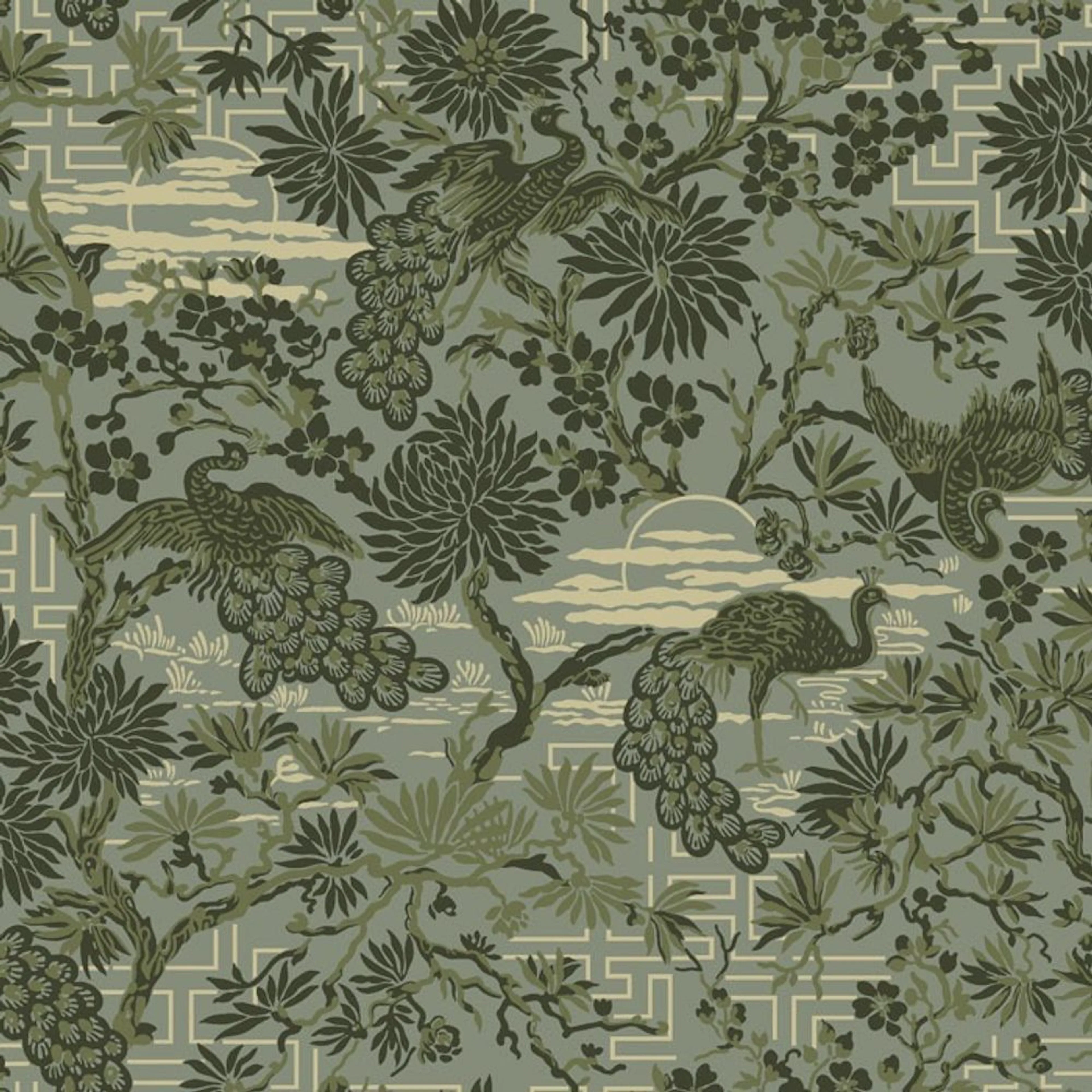 Mönstrade Tapeter Duro Brunnsgatan Classic Paper Exotiska Motiv