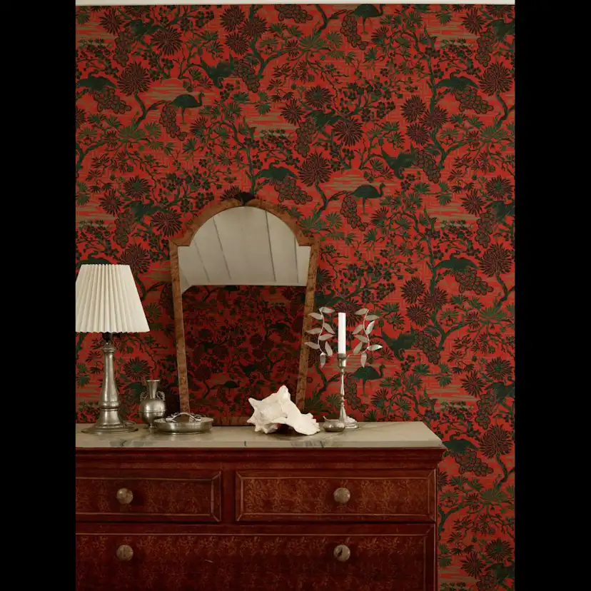 Mönstrad Tapet Duro Brunnsgatan Classic Paper Exotiska Motiv