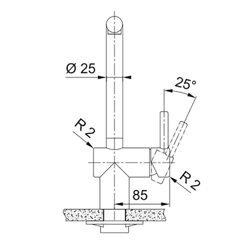 Köksblandare Franke Atlas Neo Med Utdragbar Pip och Laminar flow