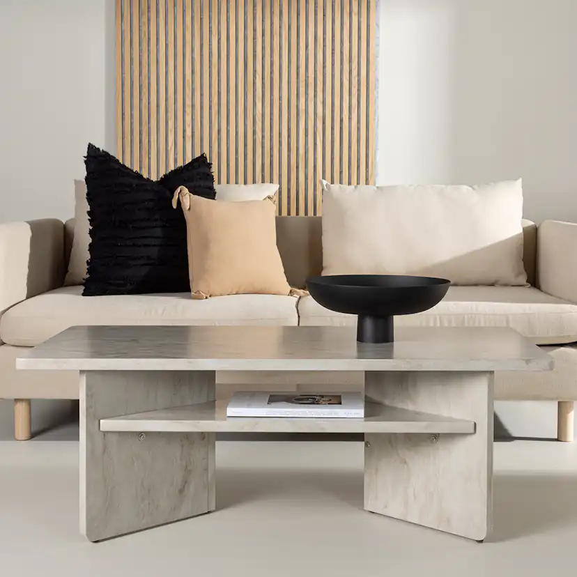 Soffbord Venture Home Ålesund Beige Rektangulärt Vardagsrumsbord