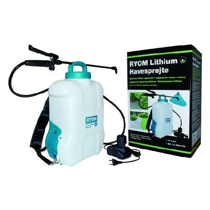 Trädgårdsspruta Ryom 10L med Batteri och Laddare för Övriga Trädgårdsredskap