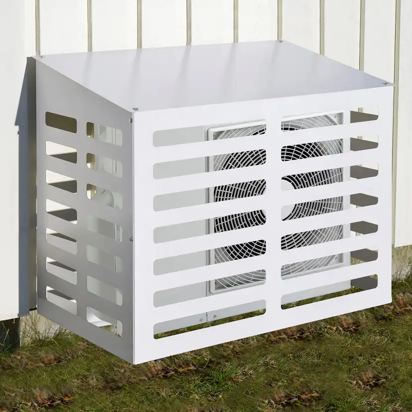 Värmepumpskydd Skotte Garden Förgalvad Vit Plåt