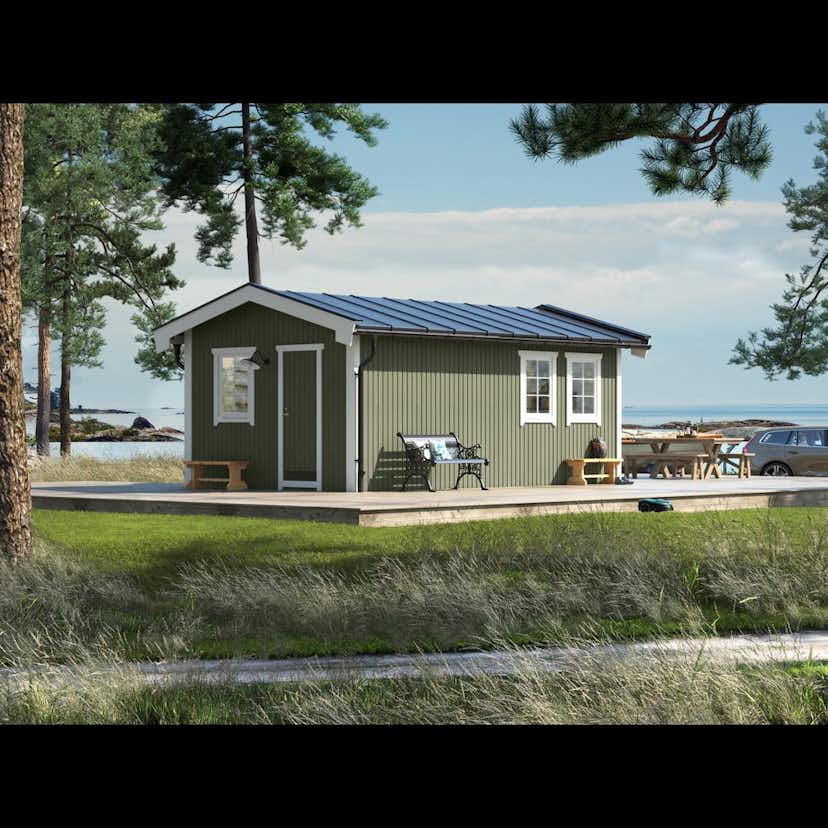 Attefallare Trähuset Paulina 25 kvm
