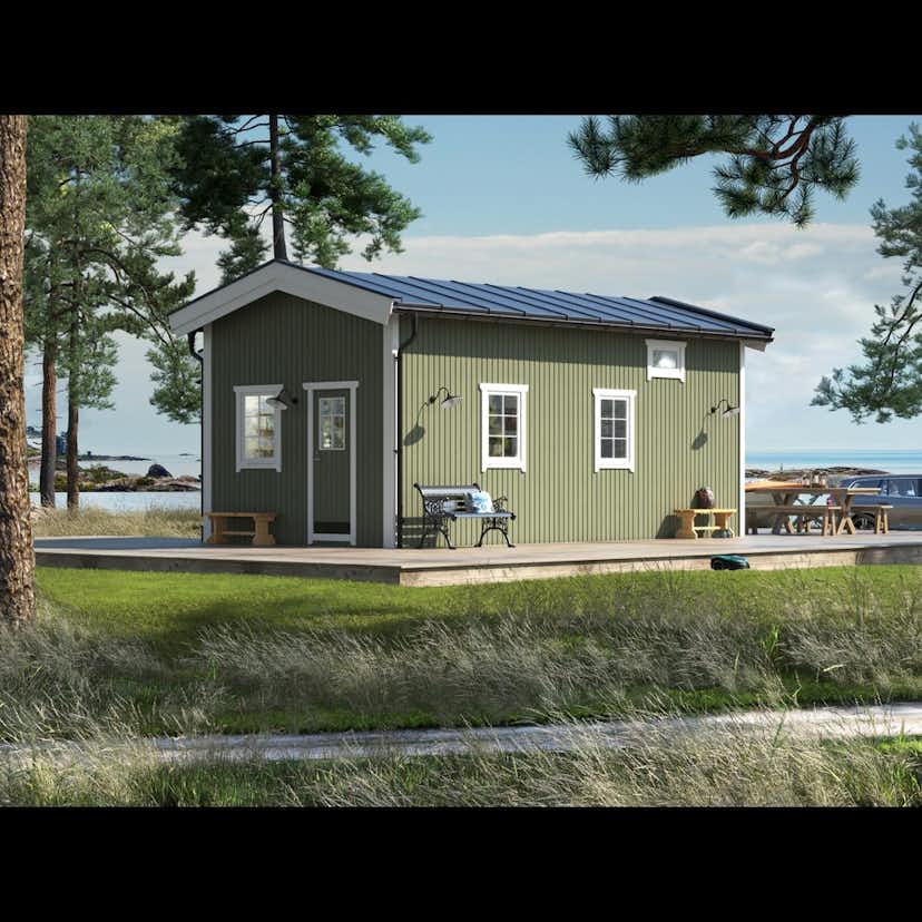 Attefallare Trähuset Paulina med Loft 30 kvm