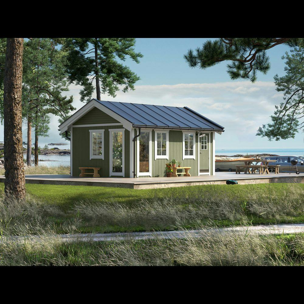 Attefallare Trähuset Wilma 25 kvm