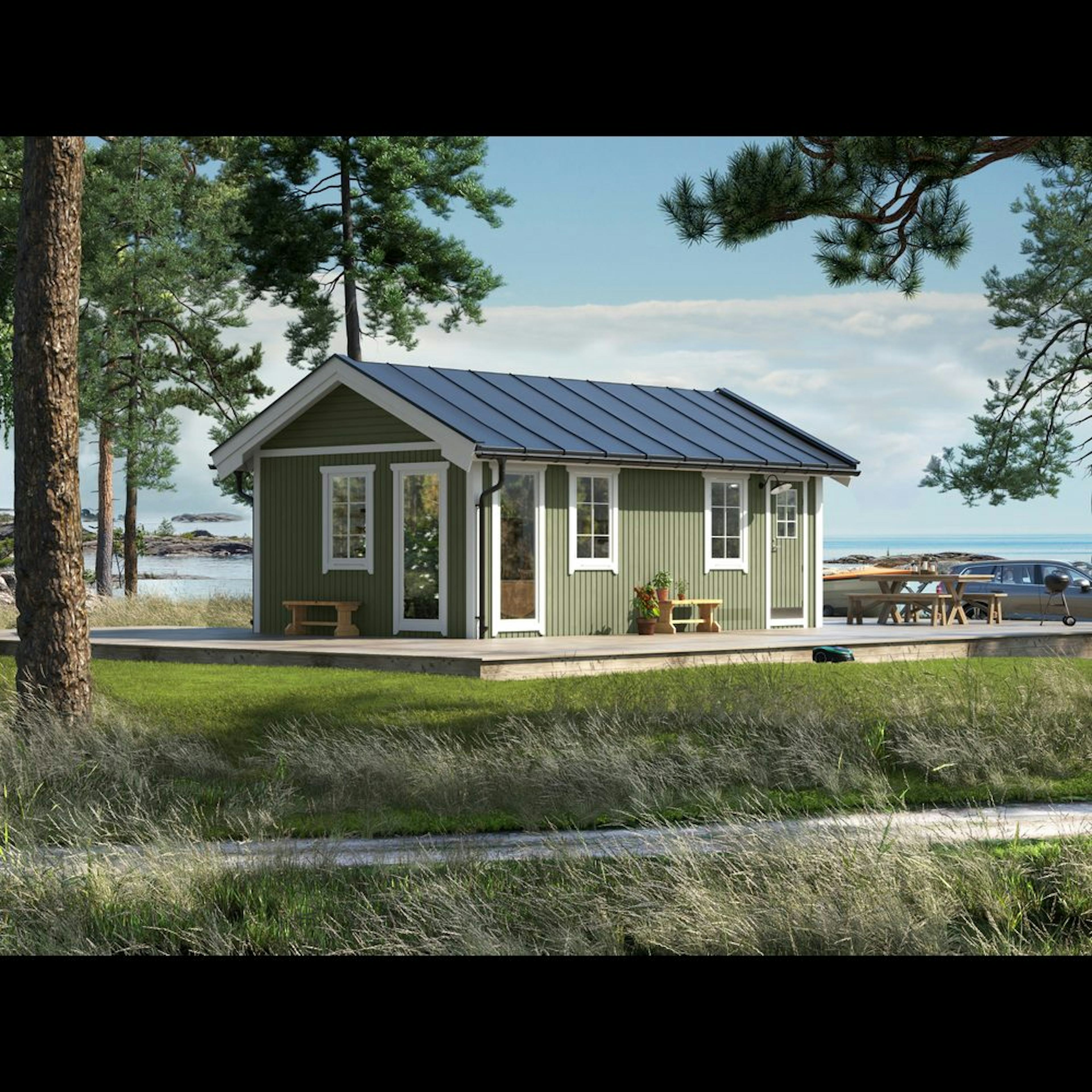 Attefallare Trähuset Wilma 30 kvm