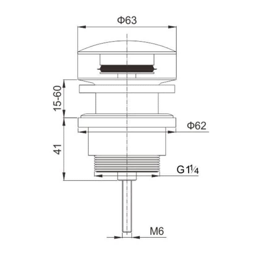 Bottenventil Lavabo Universal Pop-up