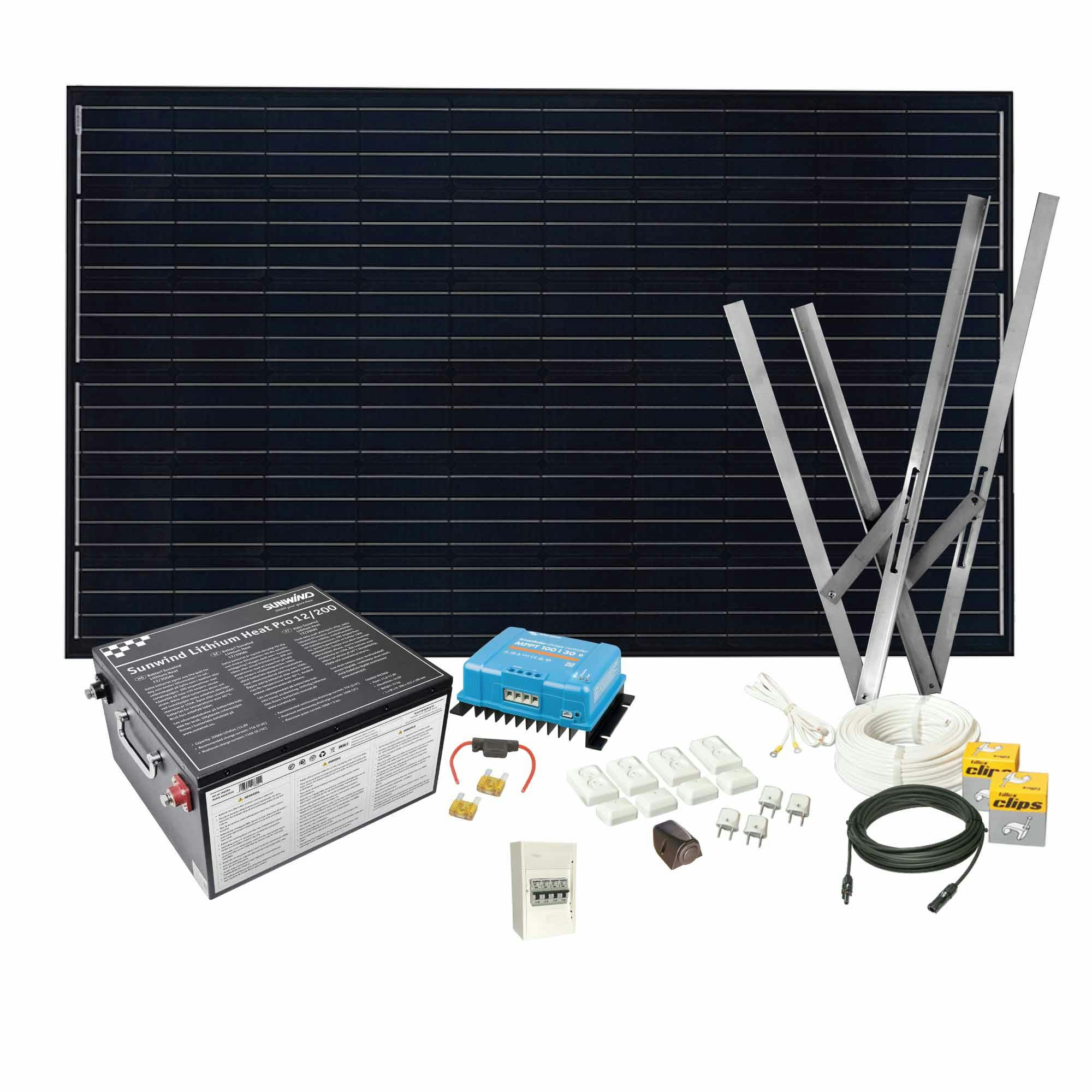 Solcellspaket Sunwind 300W Basic Litium