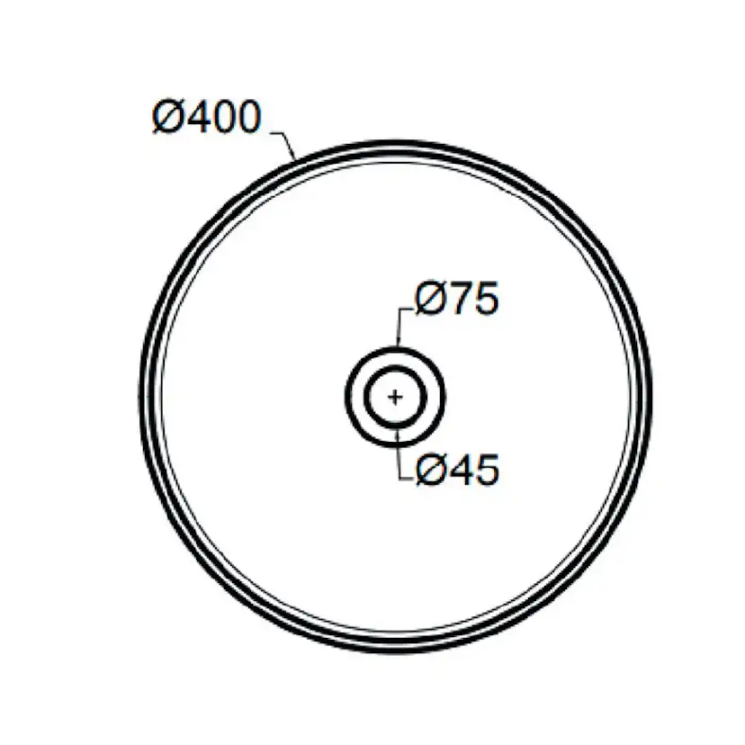 Tvättställ Lavabo Mate Slim 400 mm