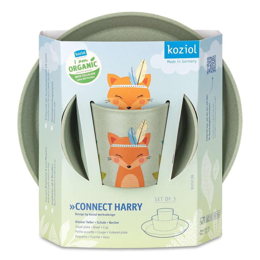 Servis Koziol Connect 3 Delar Tallrik/Skål/Mugg Harry