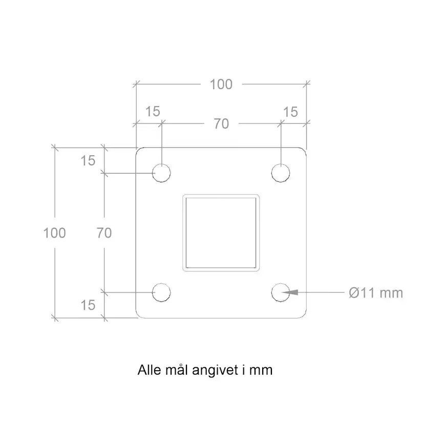 Stålstolpe PLUS Med Fot