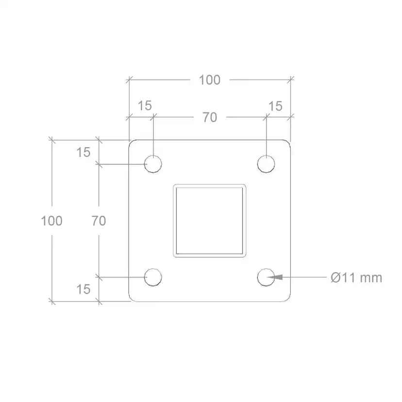 Stålstolpe PLUS Med Fot Svart