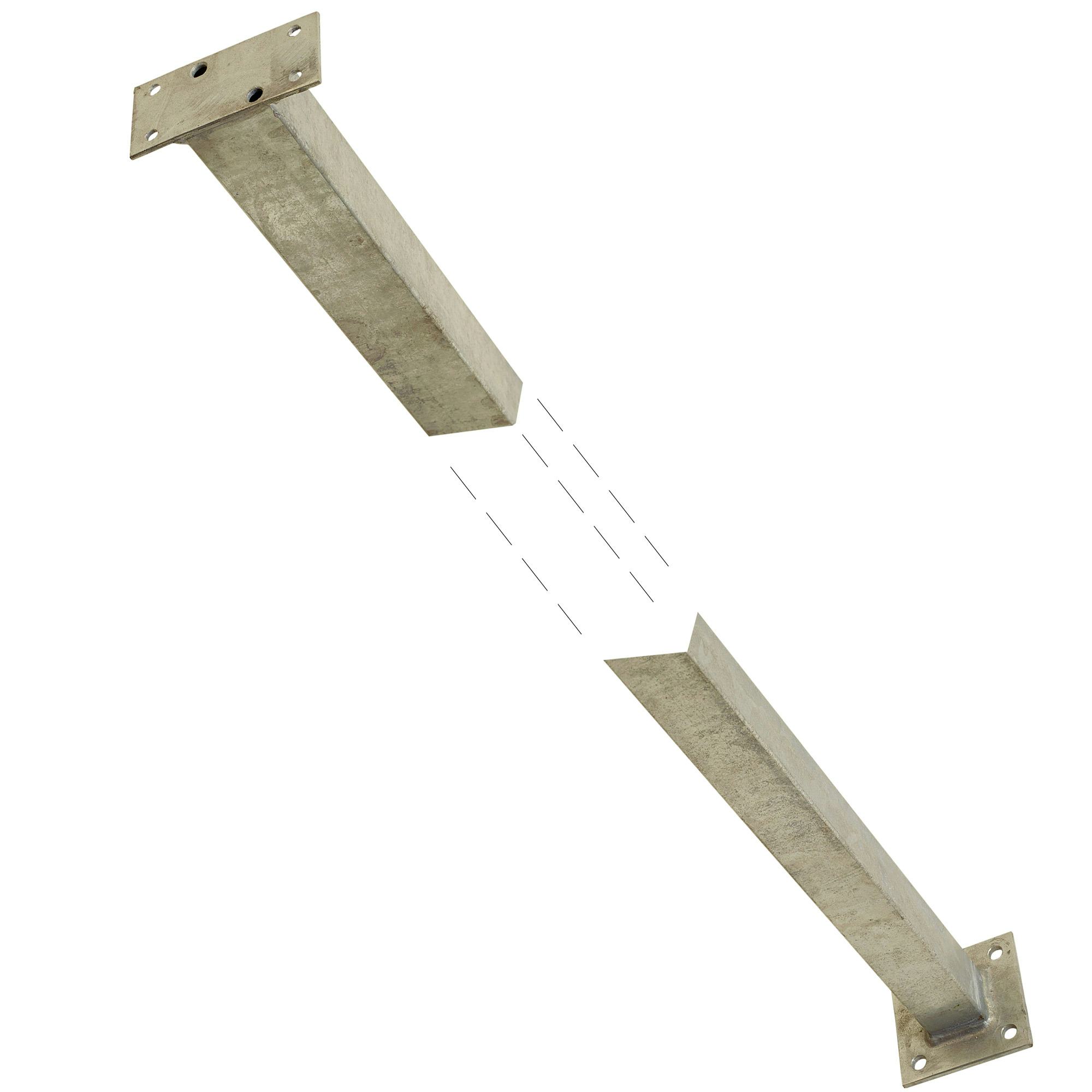 Stålstolpe PLUS för Räcke 45x45 Varmgalvaniserad