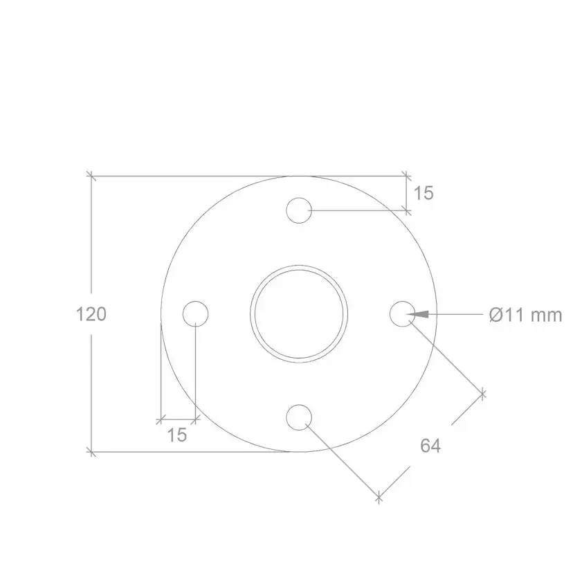 Stålstolpe PLUS Runda Med Fot Gråsvart