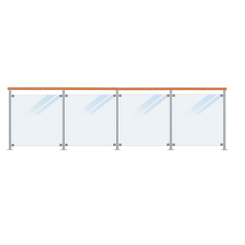 Räcke PLUS Rak 6x3,6x199 cm Maghony