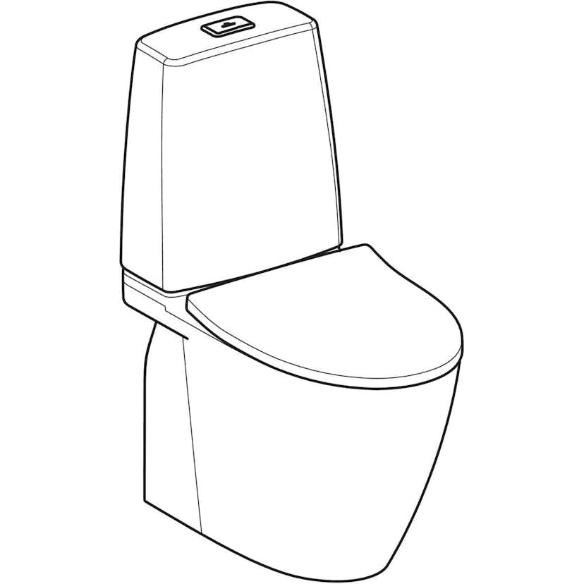 Toalettstol Ifö Vinta Art Rimfree Turboflush med WC-Lim