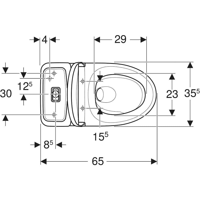Toalettstol Ifö Vinta Art Rimfree Turboflush med WC-Lim